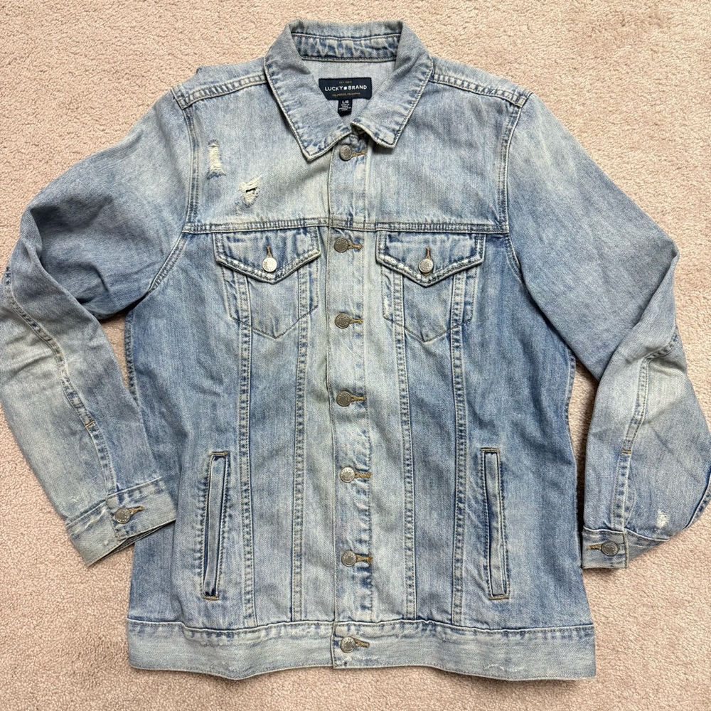 Lucky Brand Washed Light Blue Denim Jacket